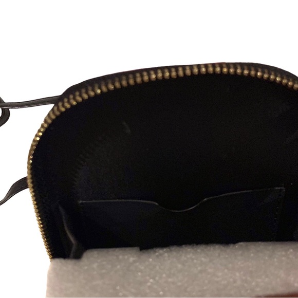 MONARQUE PINK FLORAL ON BLACK CROSSBODY BAG PURSE WALLET WATERCOLOR FLORAL PURSE - Picture 7 of 13